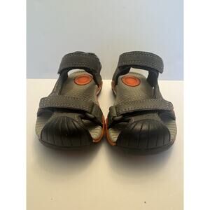 Teva Toddler Sandals Size 8 Black Orange Hook Loop Water Shoes Boys Girls